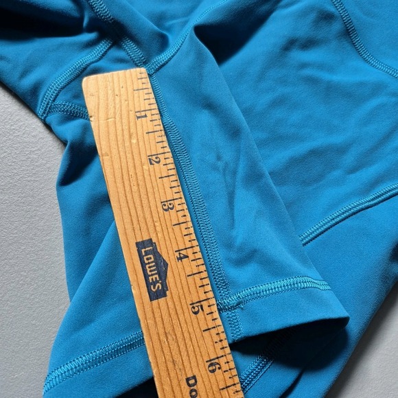 Lululemon Shorts Womens 6 Hawaiian Blue Wunder Train 6" Bike Pockets High Rise - Picture 9 of 10